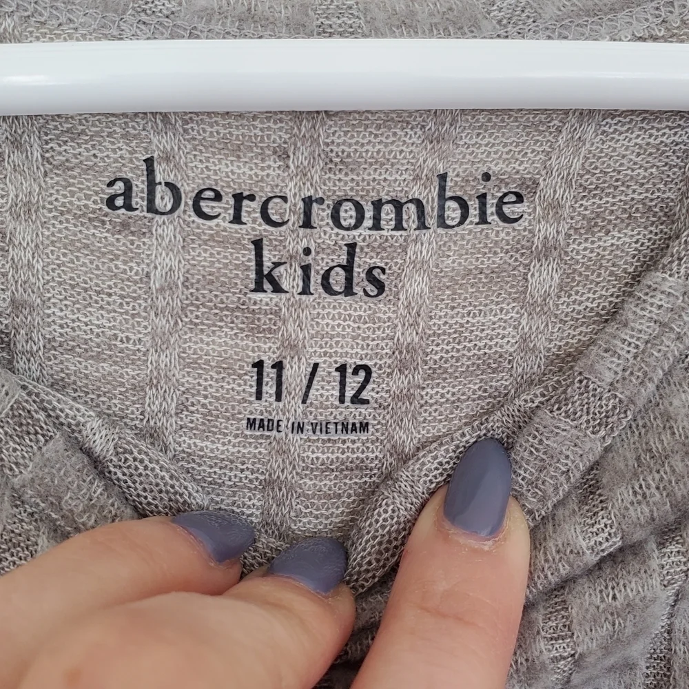 Abercrombie Kids Ribbed Grey Sweater with Twisted Back